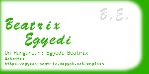 beatrix egyedi business card